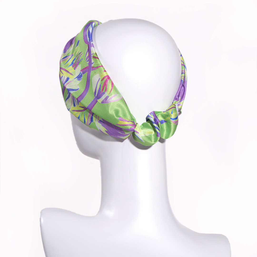 BERENICE KIWI TURBAN ΚΟΡΔΕΛΑ: Πράσινο kiwi, μωβ