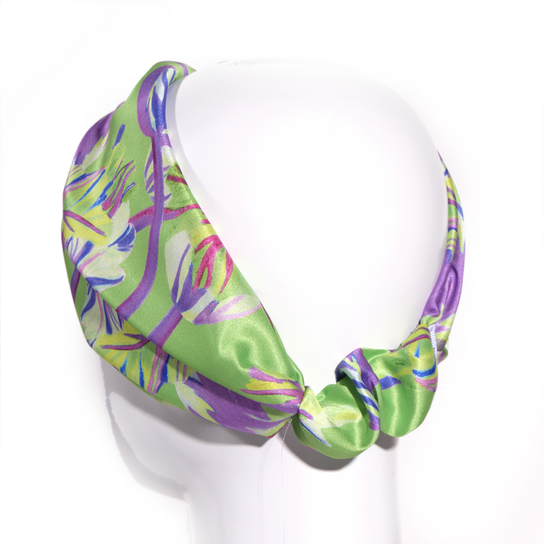 BERENICE KIWI TURBAN ΚΟΡΔΕΛΑ: Πράσινο kiwi, μωβ