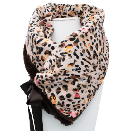 ARIANNA: Δετός λαιμός πράσινο brown, faux fur coffee