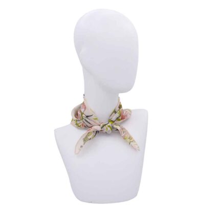 VIRGINIE VORY: Μαντήλι, φουλάρι 50x50 εκ, ιβουάρ, λαδί