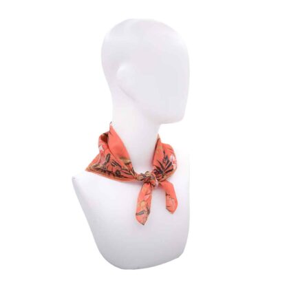 VIRGINIE_ORANGE: Μαντήλι, φουλάρι 50x50 εκ, πορτοκαλί λαδί
