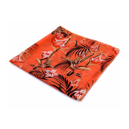 VIRGINIE_ORANGE: Μαντήλι, φουλάρι πορτοκαλί λαδί