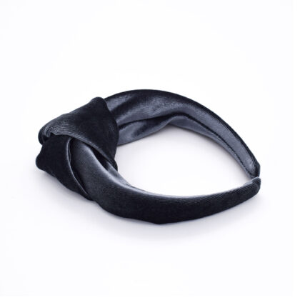 GREY SILVER: Χειροποίητη στέκα, knotted, βελούδο, γκρι