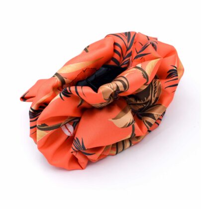 VIRGINIE ORANGE: Clammer, με εμπριμέ ύφασμα τεχνητό μετάξι