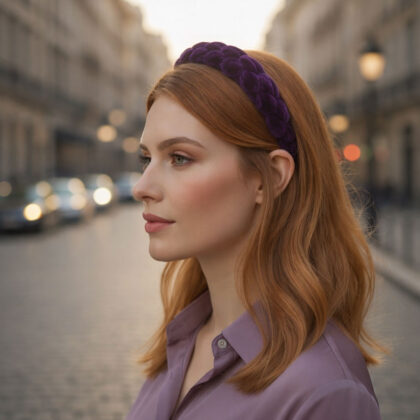 MAGENTA: Στέκα knotted, βελούδο, ματζέντα