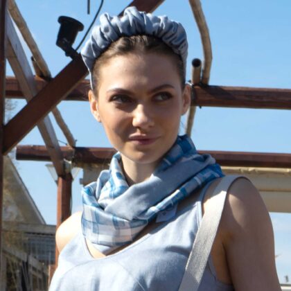 AMON CIEL: Ανάλαφρο φουλάρι, τεχνητό μετάξι, λινό-βισκόζ