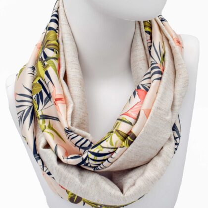 VIRGINIE IVORY SAND: Ανάλαφρο φουλάρι, τεχνητό μετάξι, λινό βισκόζ