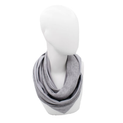 VISCOSE GREY: Χειροποίητο φουλάρι infinity βισκόζ, βαμβακερό, γκρι