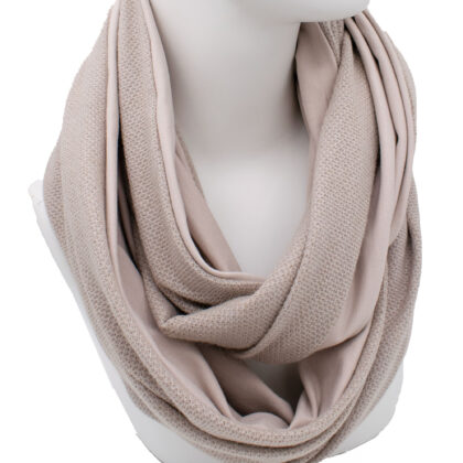 VISCOSE LATTE: Χειροποίητο φουλάρι infinity βισκόζ, βαμβακερό, λατε