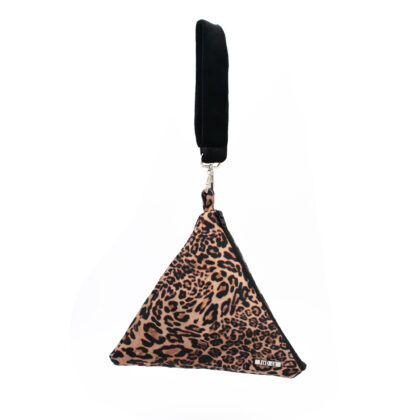 STEPHANIE: Τσαντάκι πυραμίδα, black, camel