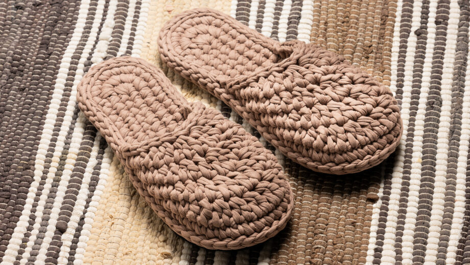 Carol: Χειροποίητα Πλεκτά Σανδάλια, Mule Στρογγυλά