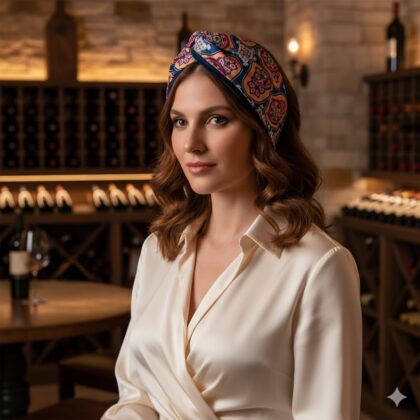 OFELIA ORANGE BLUE: Κορδέλα, τεχνητό μετάξι, βελούδο