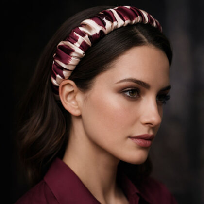 FEZ: Στέκα, scrunchie beige, bordeaux