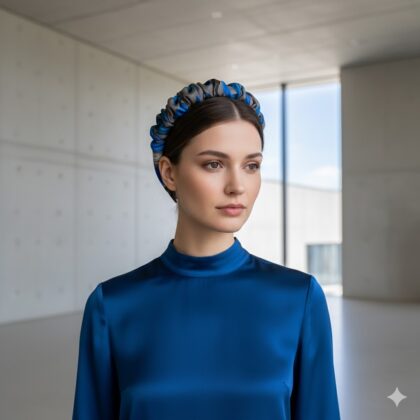 INKA: Στέκα scrunchie mocha, blue