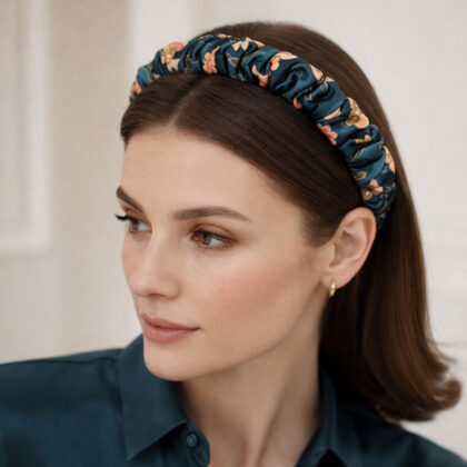 ISABELL: Στέκα, scrunchie καμηλό, πράσινο, κεραμιδί