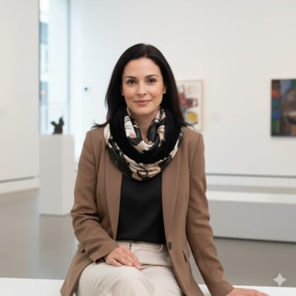 ELDA: φουλάρι infinity, mocha, black και ecru