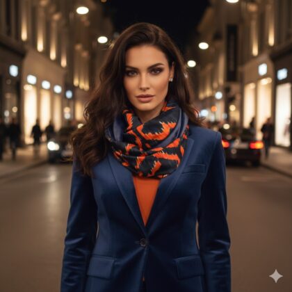 MALE: φουλάρι infinity, indigo, orange