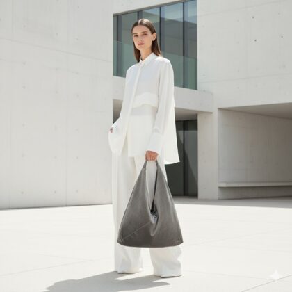 PURO: Χειροποίητη τσάντα oversized, βελούδο, puro