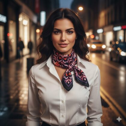 BOGNA: Μαντήλι 70x70, mandala μοτίβο, red, purple, rouge