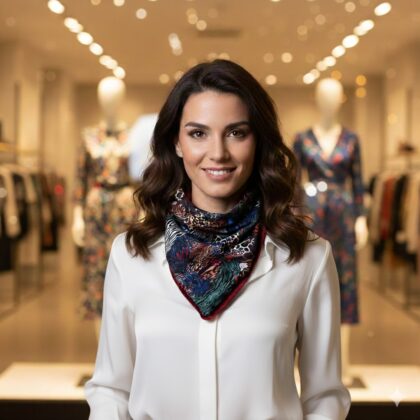 ΤΡΙΓΩΝΟ SNOOD JUNGLE: Χειροποίητο φουλάρι, beige, olive, bordeaux