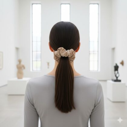 LATTE: Λαστιχάκι μαλλιών scrunchie, βελούδο