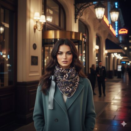 MARYVETTE: Δετός λαιμός πράσινο latte, anthracite, puro