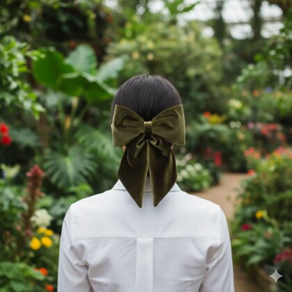 OLIVE: Φιόγκος, βελούδο μαύρο