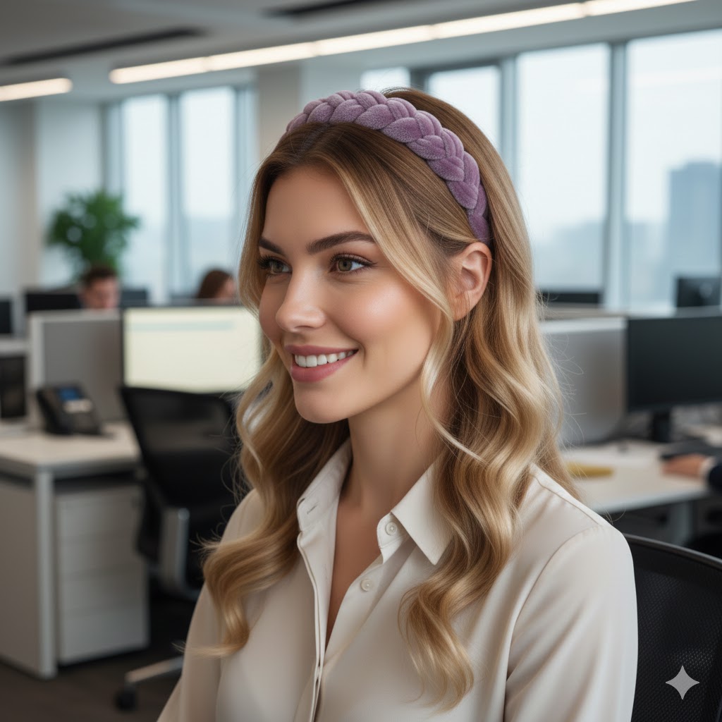 LEVANDER: Χειροποίητη στέκα, πλεκτή, βελούδο λεβάντα