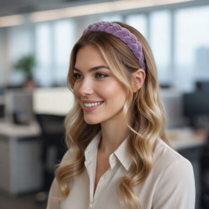 LEVANDER: Χειροποίητη στέκα, πλεκτή, βελούδο λεβάντα